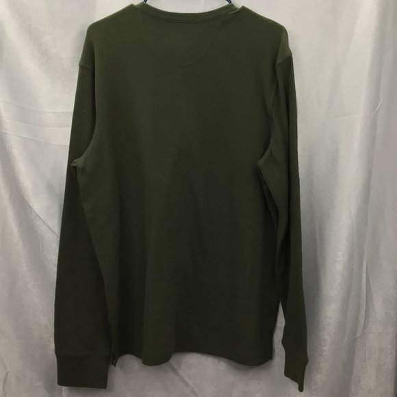 Goodfellow & Co. 1/4 button Long Sleeve Thermal Green Size Large NWT - Picture 2 of 8